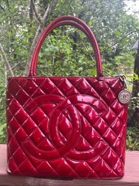 CHANEL Patent Medallion Tote custom dyed